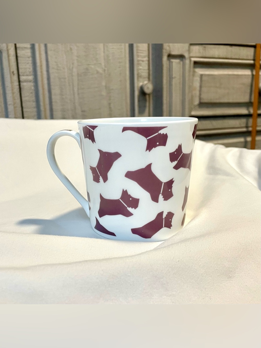 Radley~London - Fine Bone China Mug - Purple Scottie Dog Motif - Pre-Owned